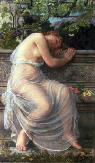 Edith Corbet The Sleeping Girl Spain oil painting art